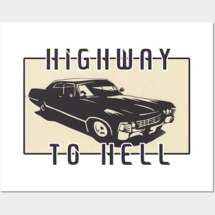 Highway to hell (Supernatural fan art) Posters and Art